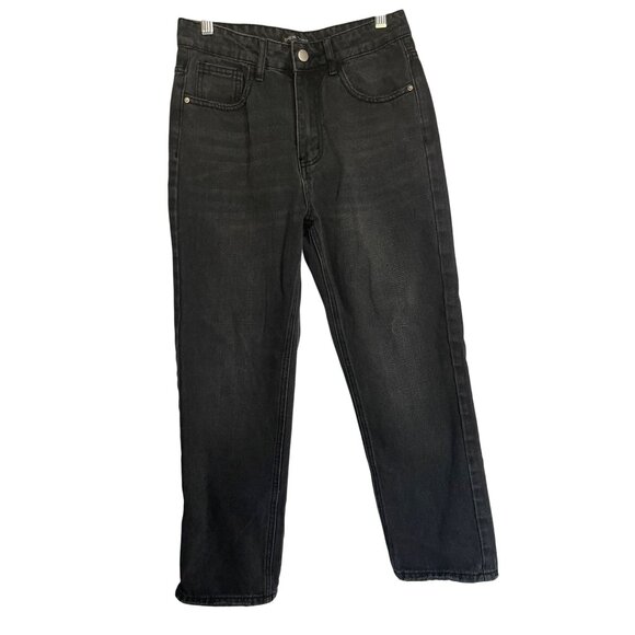 Black High Waisted Straight Leg Denim Jeans Womens Size 4 27/EUR 64 Shein - Picture 1 of 6